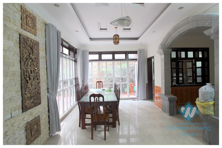 Beautiful villa with garage and garden for rent in Ciputra, Tay Ho
